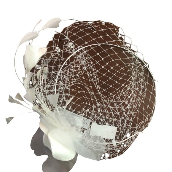 David’s Bridal Russian Tulle Blusher Veil W/Handband & Swarovski Crystals NEW - Picture 2 of 11